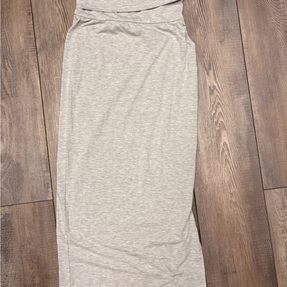 H&M Kids size 10y Light Gray Maxi Skirt Stretchy